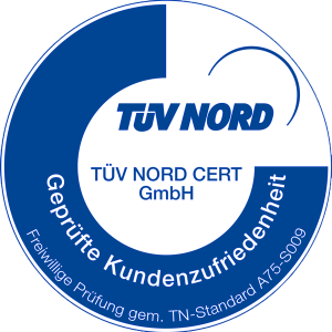 TÜV-Siegel für Kundenzufriedenheit